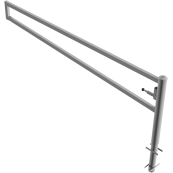 Swiveling gates | for casting in concrete, hot-dip galvanized | total width: 3000 mm | for padlock